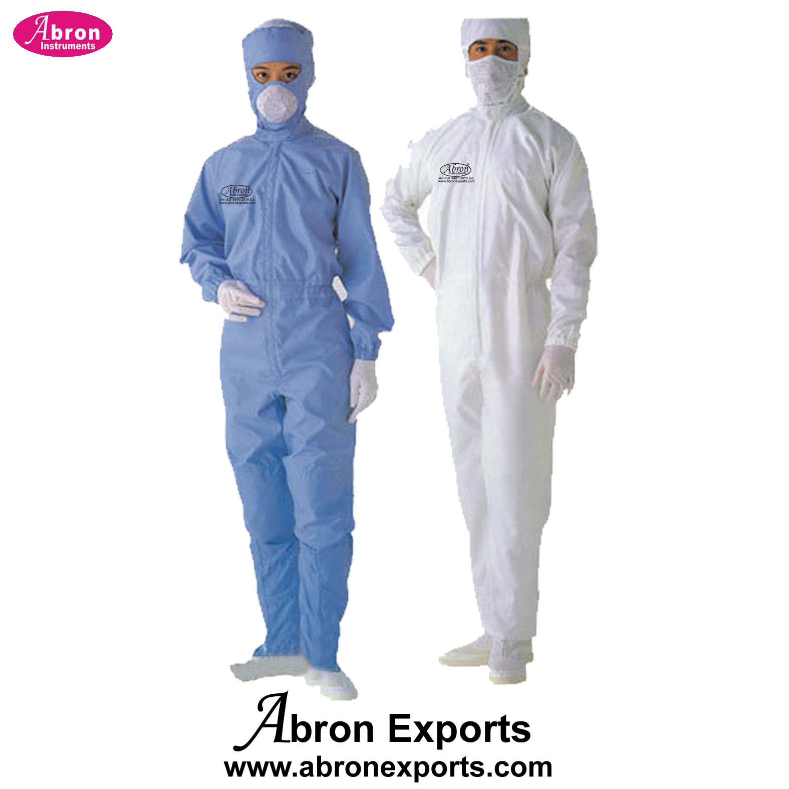 Coverall White or Blue Protective Gloves Cap Shoe Cover Coveralls Set Abron ABM-2652C